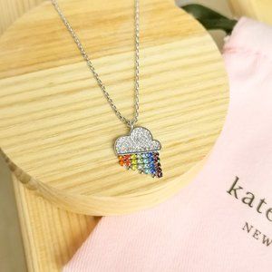 Kate Spade Into The Sky Rainbow Silver Necklace